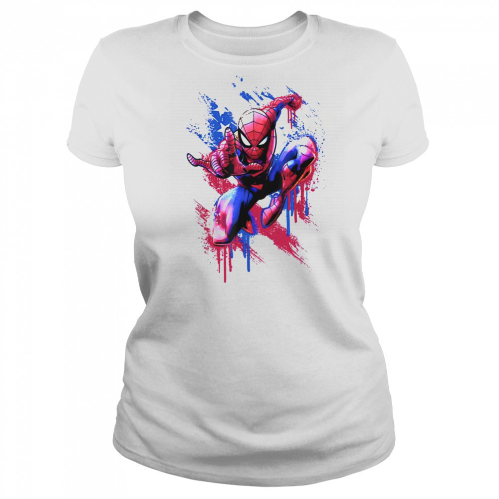 Marvel Spider Man 4th Of July Spider Man Americana Drip T Shirt Women's T-shirt