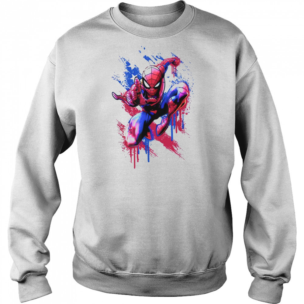 Marvel Spider Man 4th Of July Spider Man Americana Drip T Shirt Sweatshirt