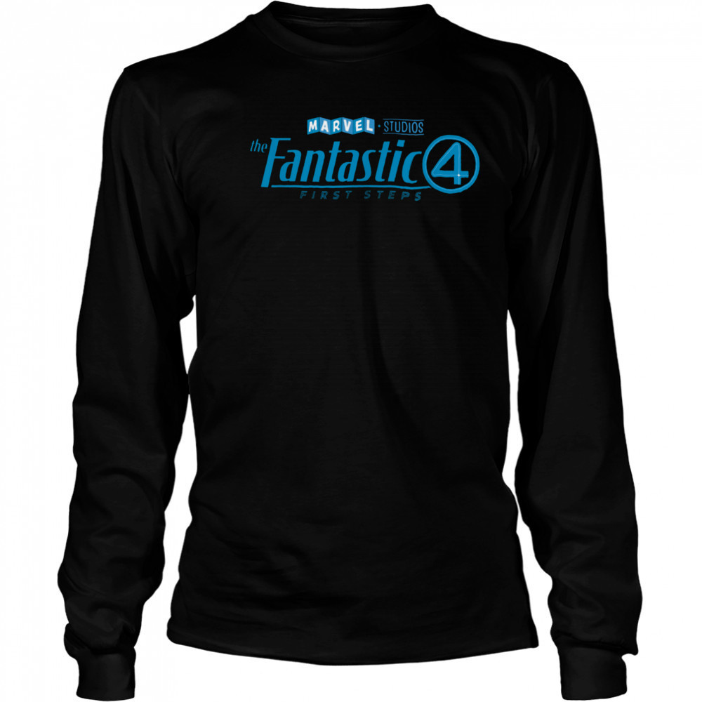 Marvel The Fantastic Four_ First Steps Official Movie Logo T Shirt Long Sleeved