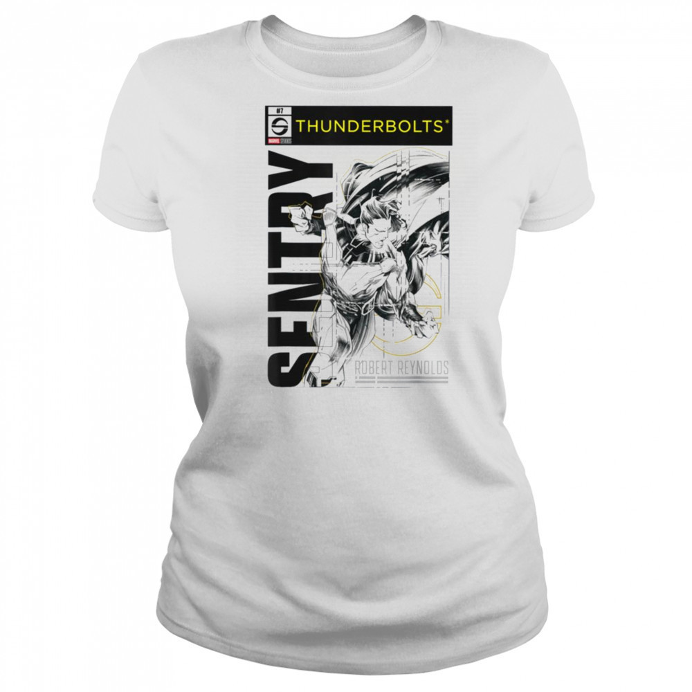 Marvel Thunderbolts Robert Reynolds Sentry Sketch Poster T Shirt Women's T-shirt