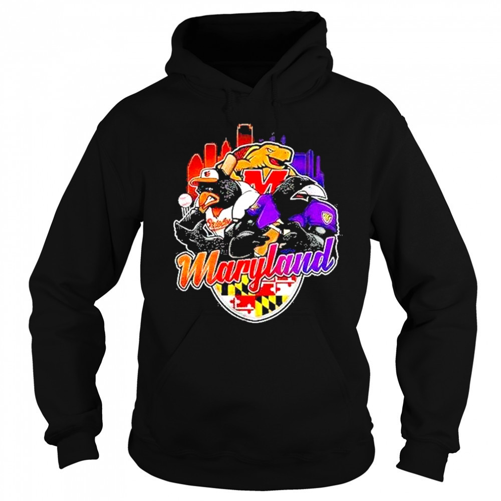 Maryland Sports Team Mascot Shirt Hoodie