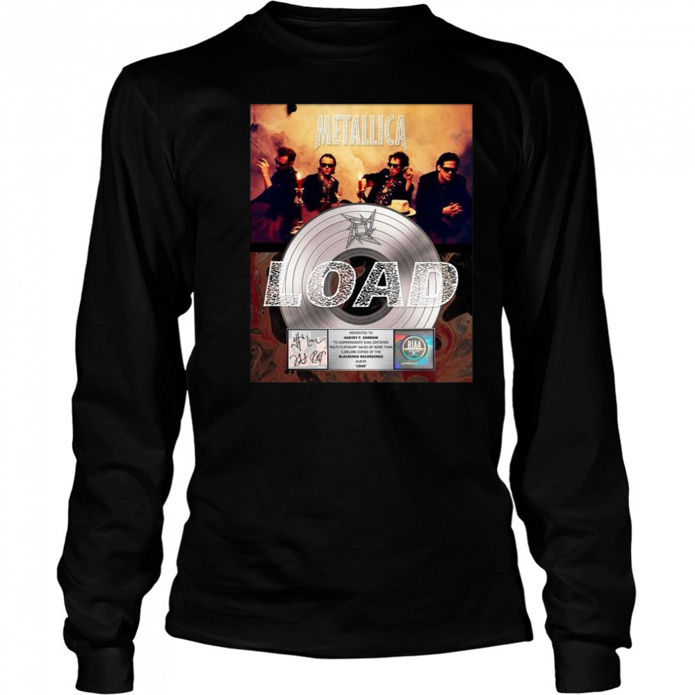 Metallica Load Platinum Award Plaque Signed Shirt Long Sleeved