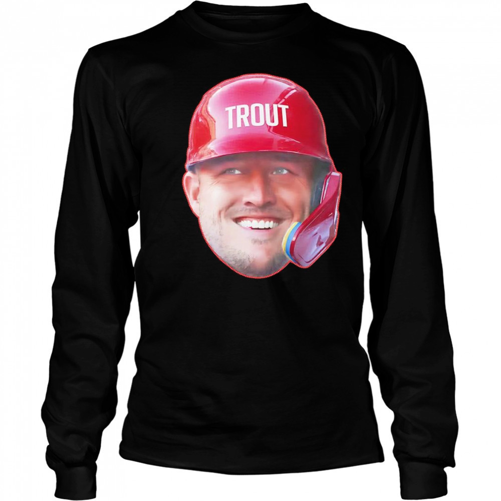 Mike Trout head in the game shirt Long Sleeved