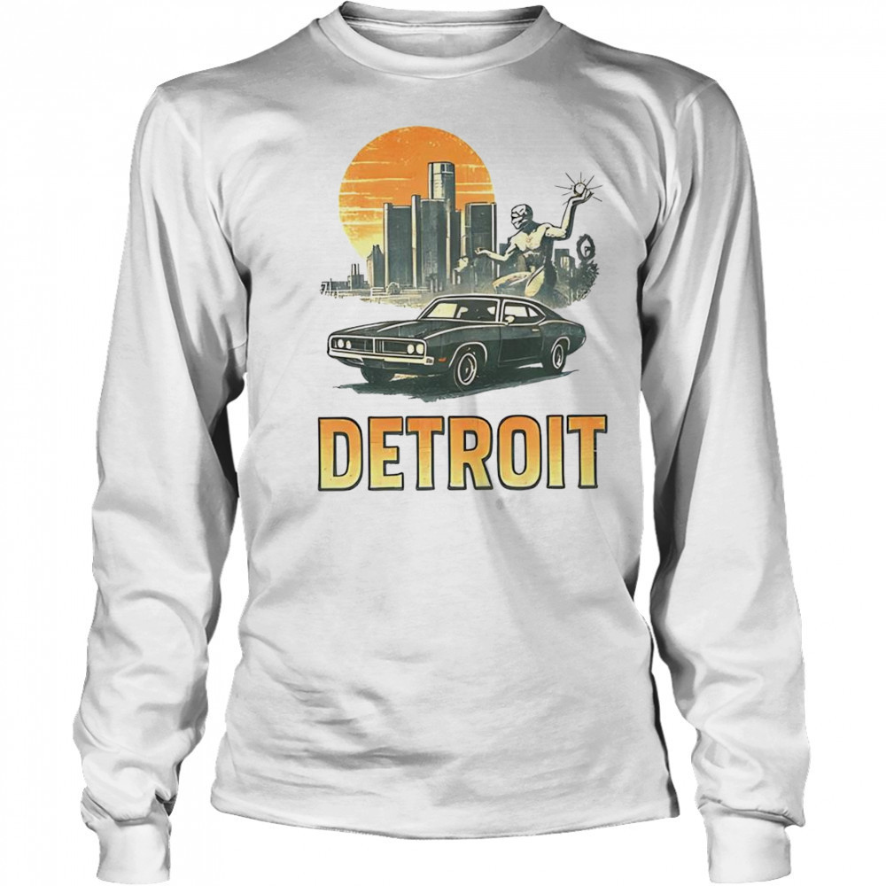 Motor City Legends Detroit Vintage Muscle shirt Long Sleeved