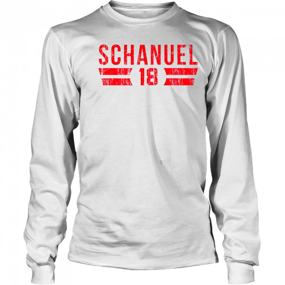 Nolan Schanuel 18 Los Angeles A Font vintage shirt Long Sleeved