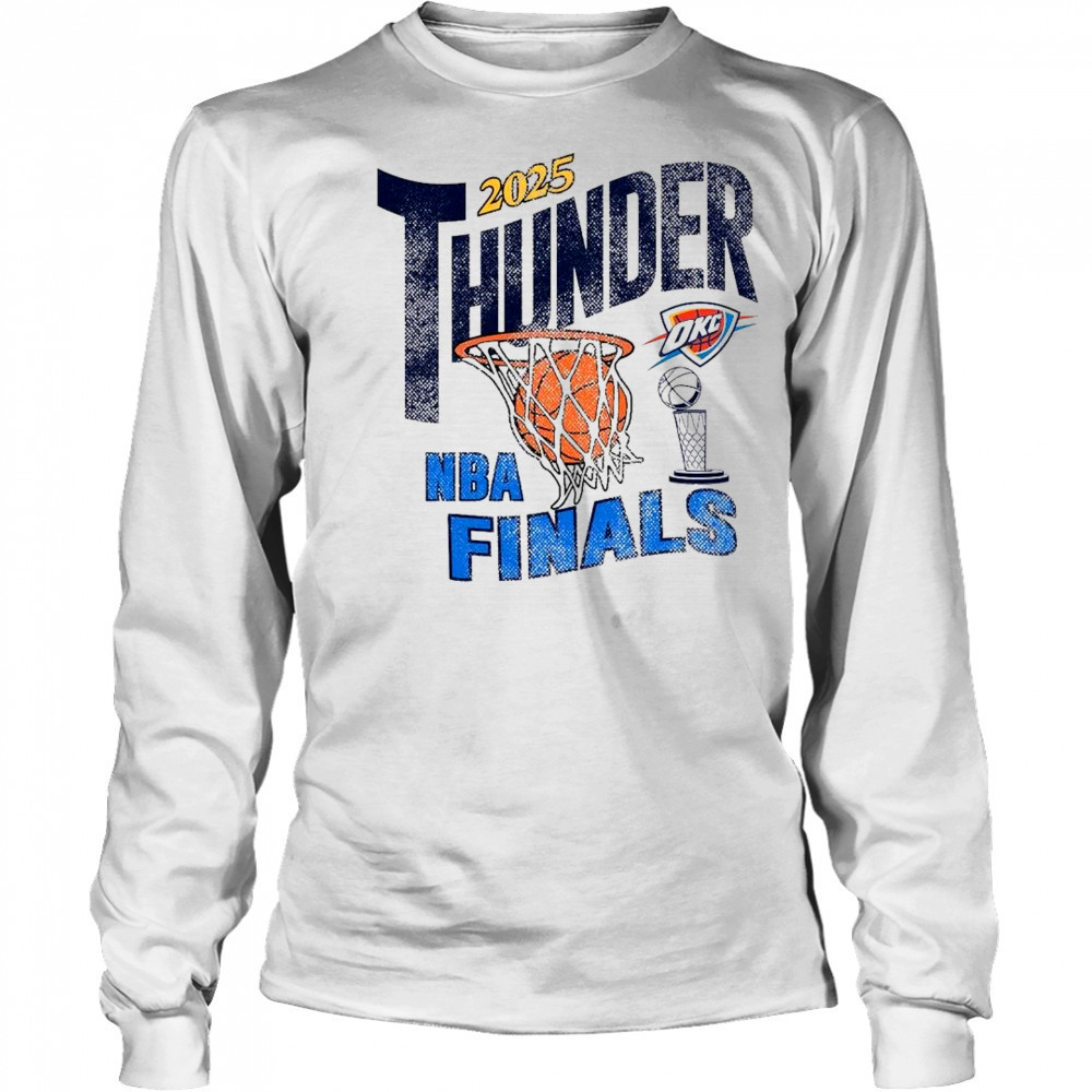 OKC Thunder 2025 NBA Finals Retro Net Shirt Long Sleeved