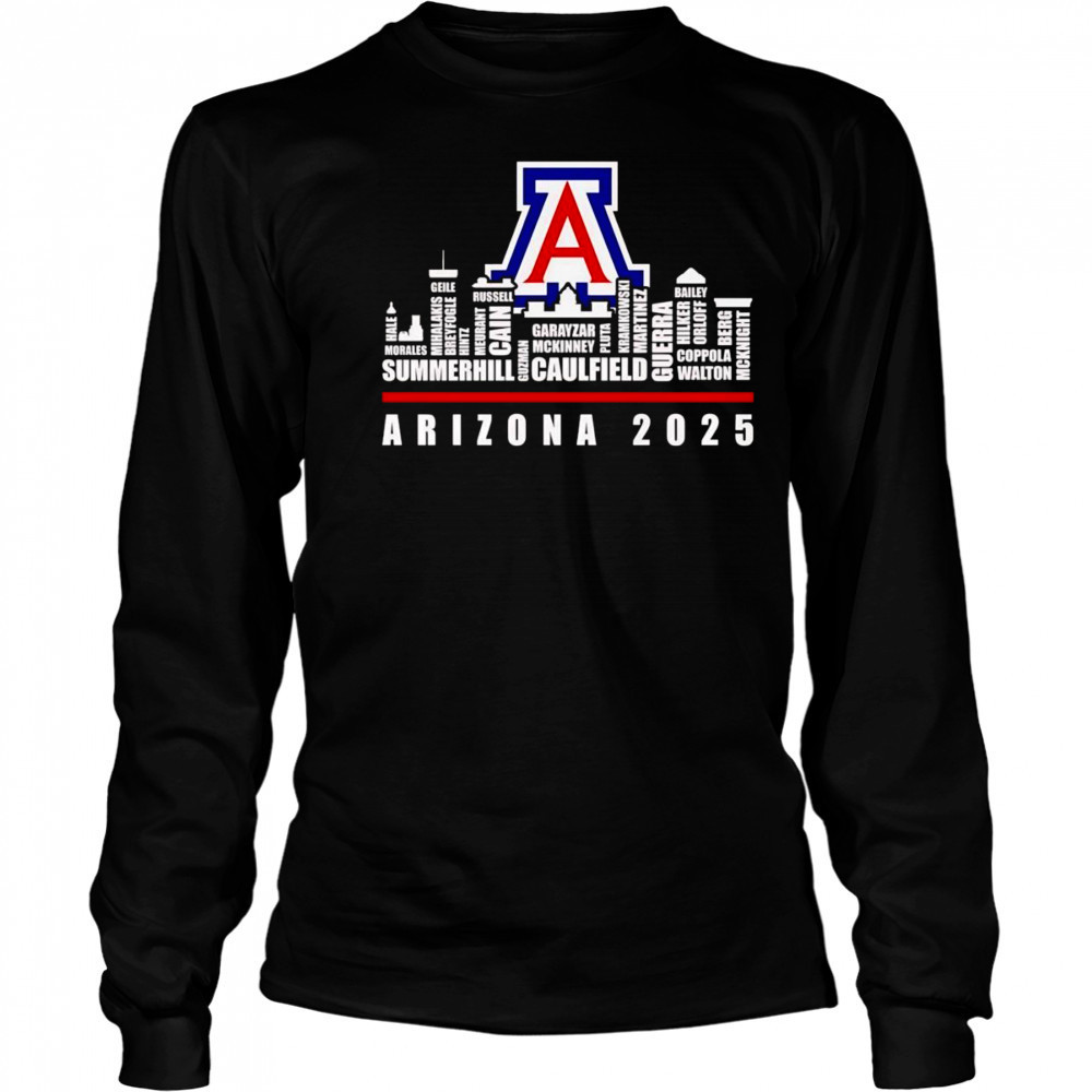 Skyline name Arizona Wildcats 2025 shirt Long Sleeved
