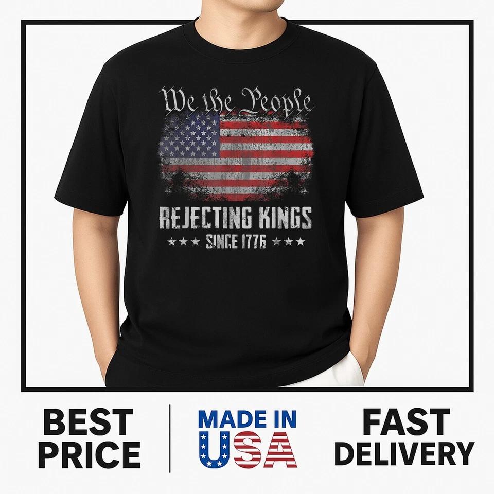Rejecting Kings Since 1776 Patriotic USA Flag 4th of July Shirt Women's T-shirt