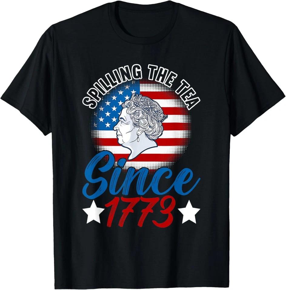 Spilling The Tea Since 1773 US USA Flag America 4th Of July T-Shirt Women's T-shirt