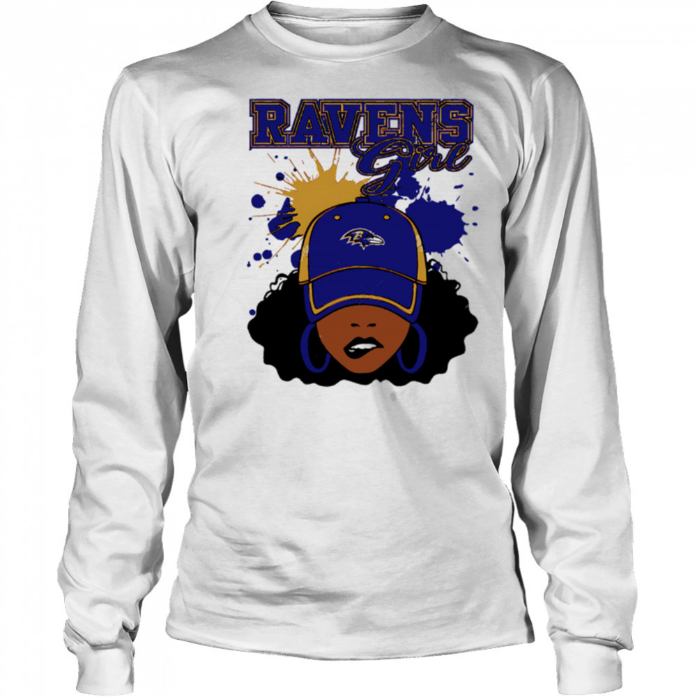 Baltimore Ravens Ravens Football Black Girl shirt Long Sleeved