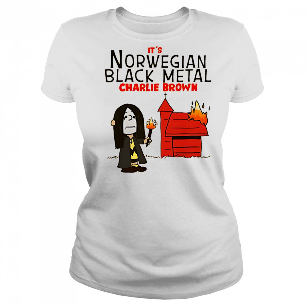 Charlie Brown It’s Norwegian Black Metal shirt Women's T-shirt