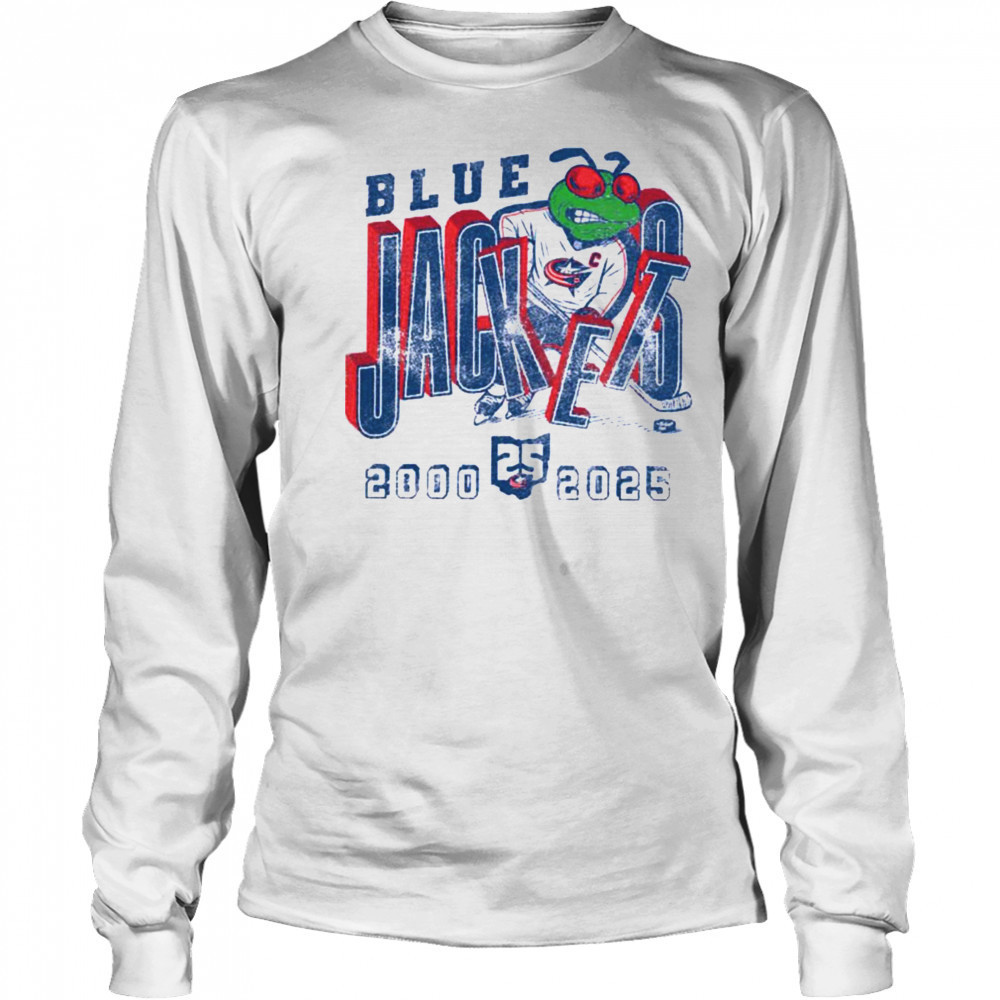Columbus Blue Jackets 25th Anniversary T Shirt Long Sleeved