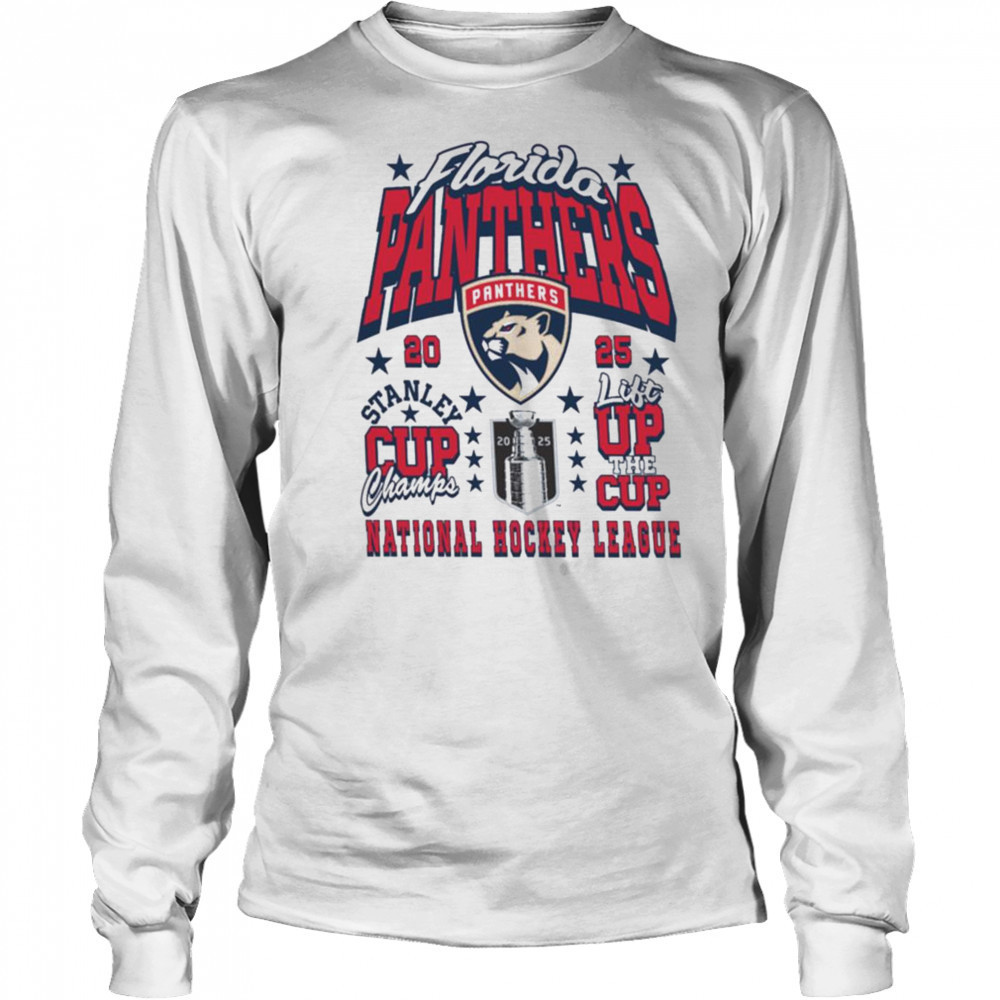 Florida Panthers 2025 Stanley Cup Champions Lift the Cup T Shirt Long Sleeved