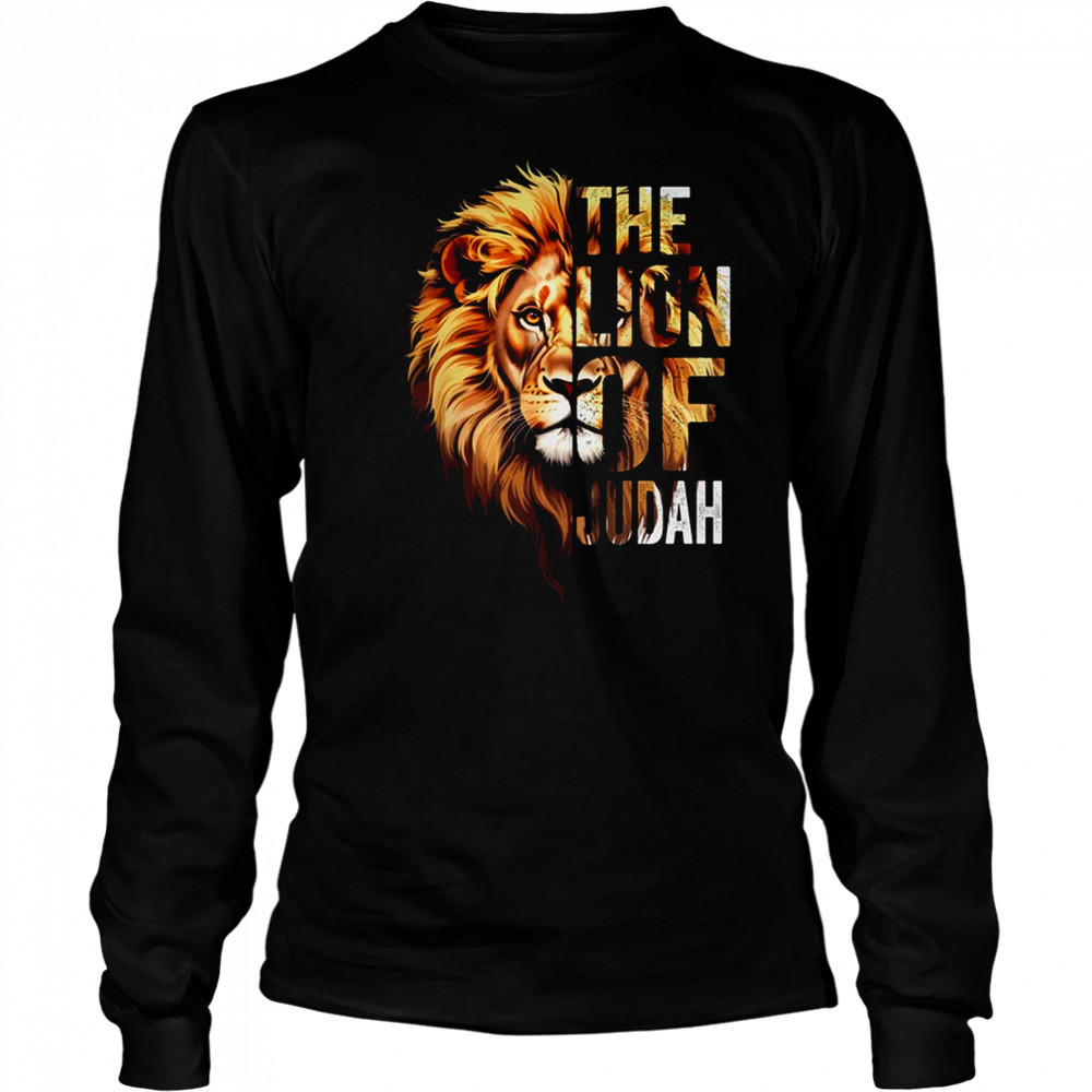 Jesus The Lion Of Judah Religious Christian For Men Women shirt Long Sleeved