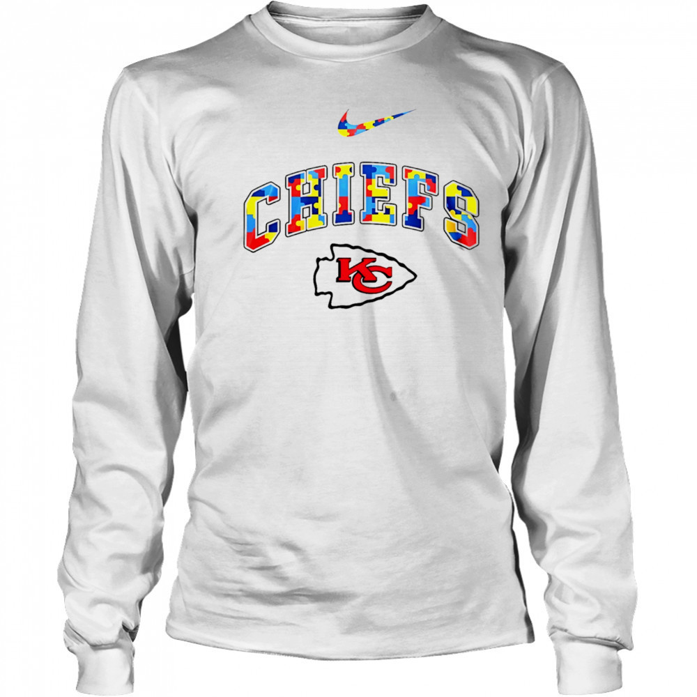 Kansas City Chiefs Nike NFL autism logo shirt Long Sleeved