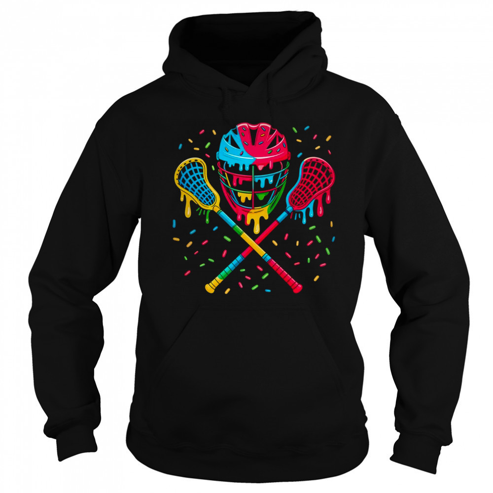 Lacrosse Drip Lax Sticks Helmet Melting Ice Cream shirt Hoodie