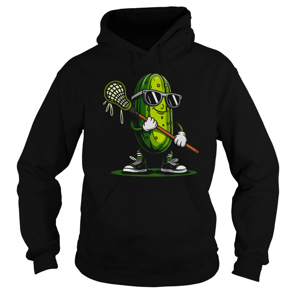 Pickle Playing Lacrosse Funny Sports For Boys Men Women shirt Hoodie
