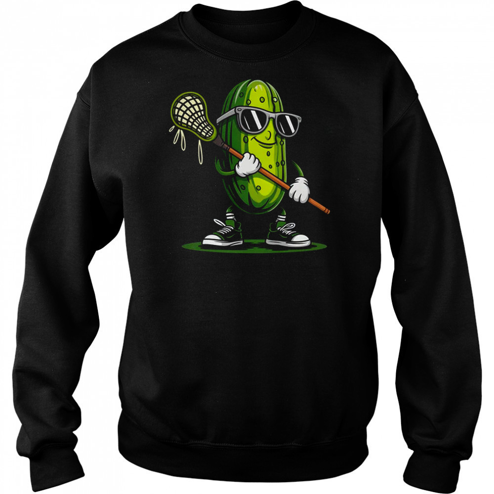 Pickle Playing Lacrosse Funny Sports For Boys Men Women shirt Sweatshirt