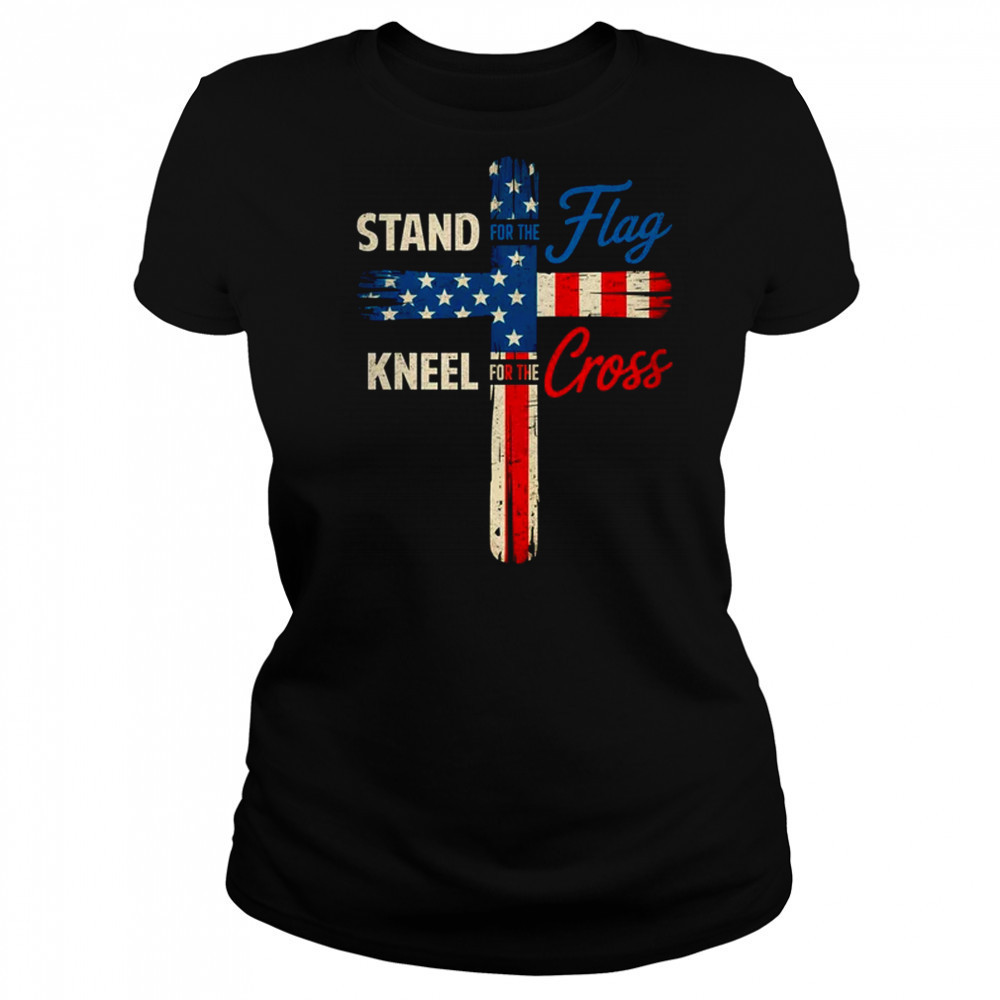 USA Flag Religious 4th Of July Christian Stand For The Flag shirt Women's T-shirt