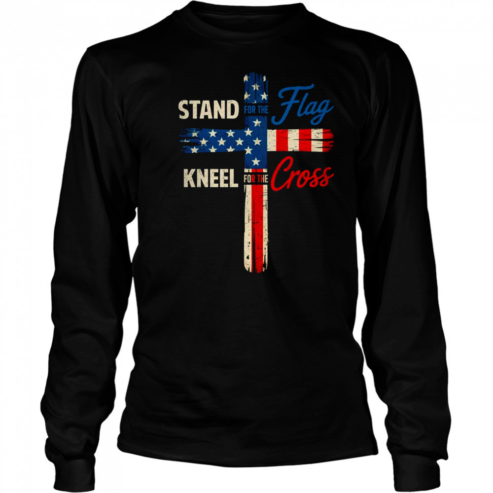 USA Flag Religious 4th Of July Christian Stand For The Flag shirt Long Sleeved