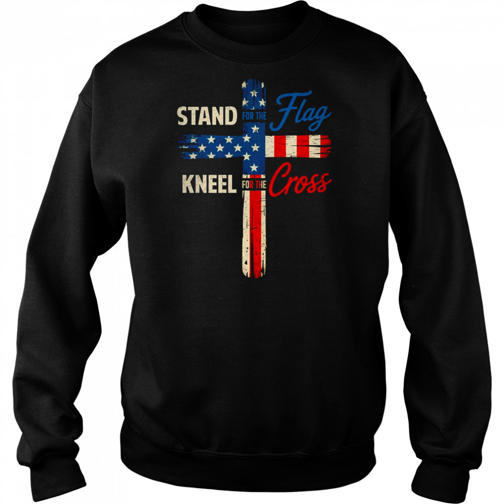USA Flag Religious 4th Of July Christian Stand For The Flag shirt Sweatshirt