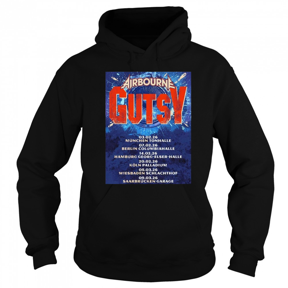 Airbourne Gutsy Germany Tour 2026 Shirt Hoodie