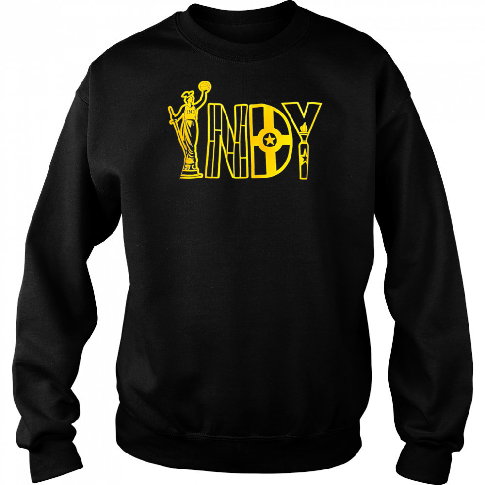 Basketball Statue INDY Yellow Star Torch Graphic Indiana Pacers shirt Sweatshirt