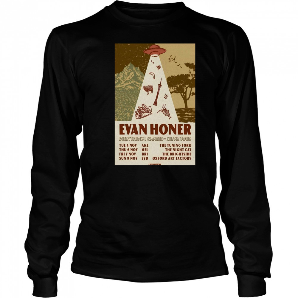 Evan Honer Tour Summer 2025 Poster T-Shirt Long Sleeved