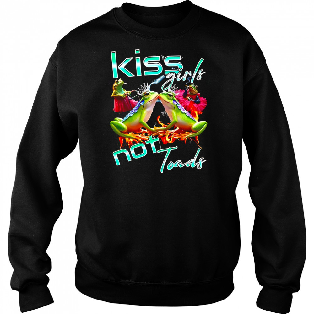 Gay frog kiss girls not toad LGBT shirt Sweatshirt