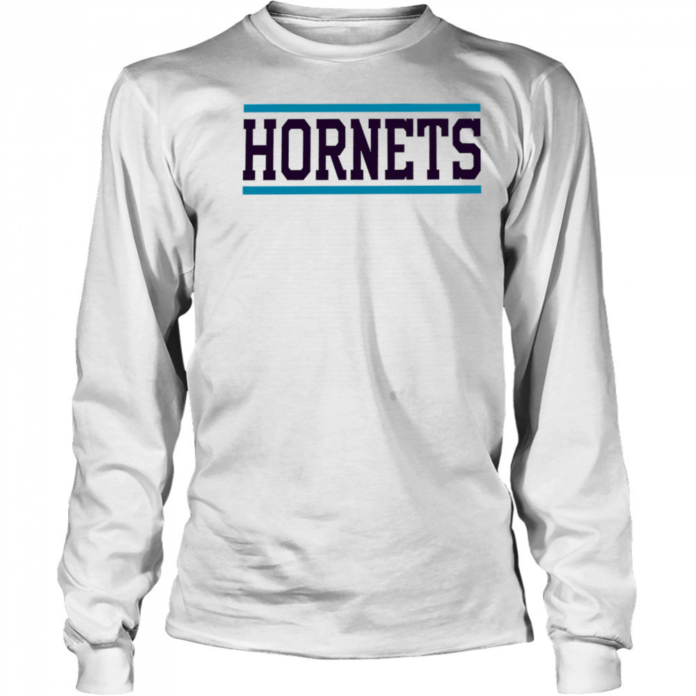 Hornets horizontal lines shirt Long Sleeved