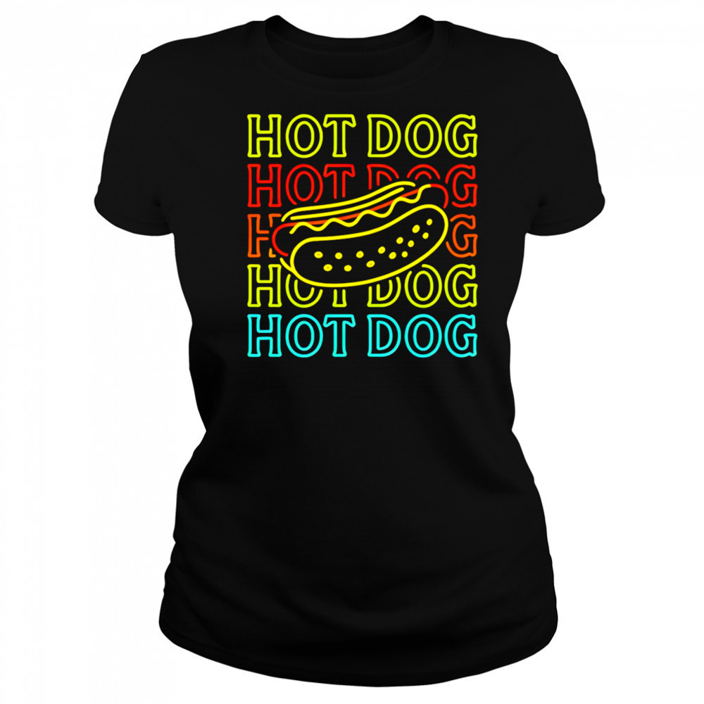 Hot Dog Fashion Neon Design shirt Women's T-shirt