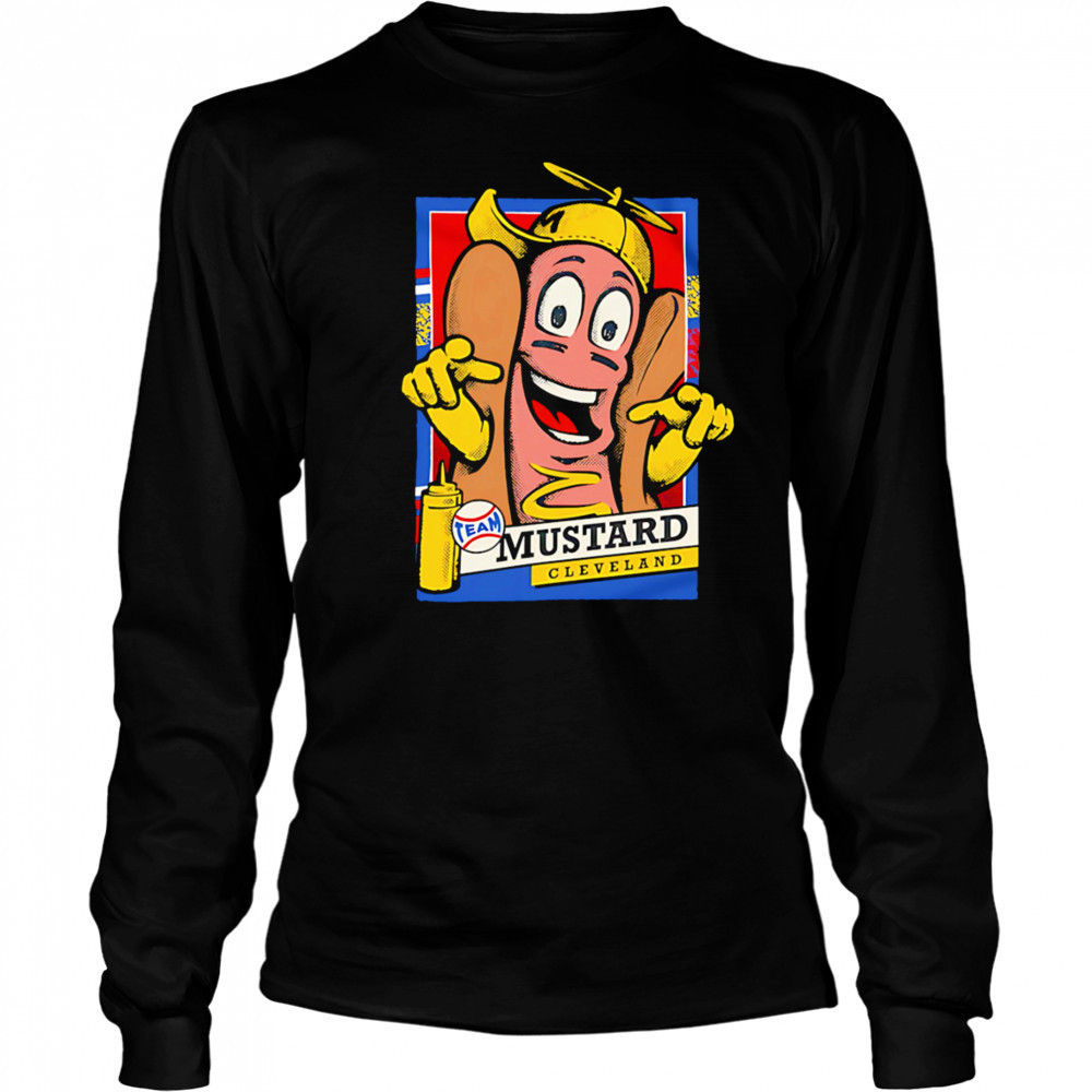 Hot Dog Mustard Cleveland Team shirt Long Sleeved