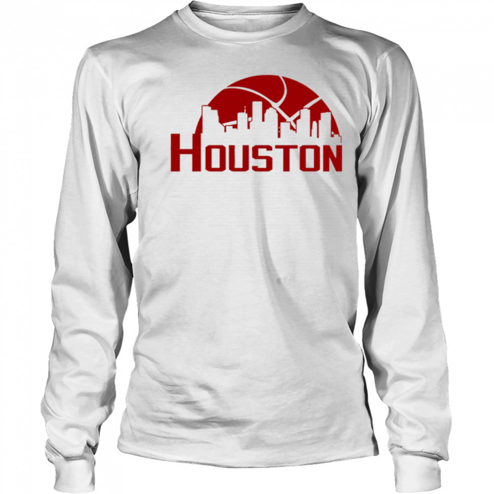 Houston Rockets Cityscape Skyline style 2025 shirt Long Sleeved