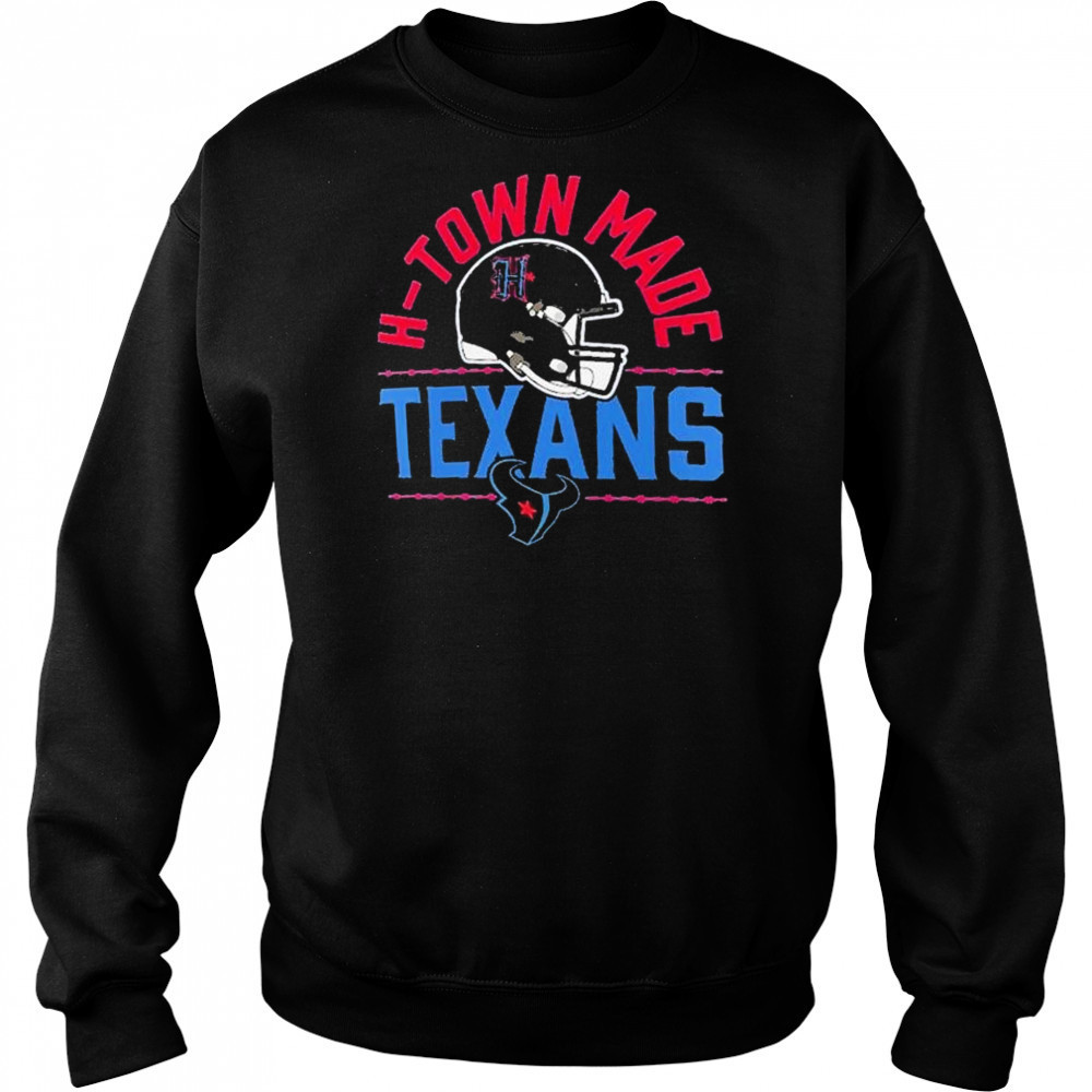 Houston Texans H-Town Helmet T-Shirt Sweatshirt