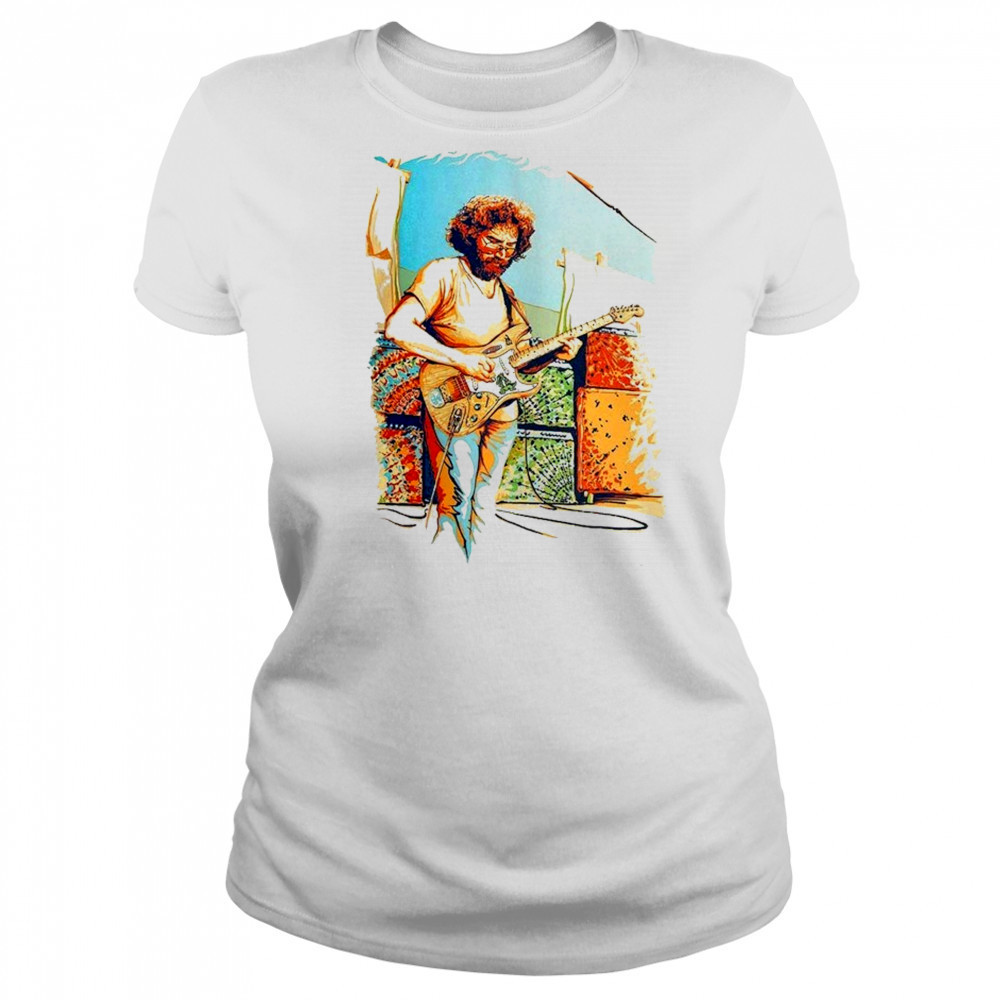 Jerry Garcia Alligator Guitar Portrait T-shirt Women's T-shirt