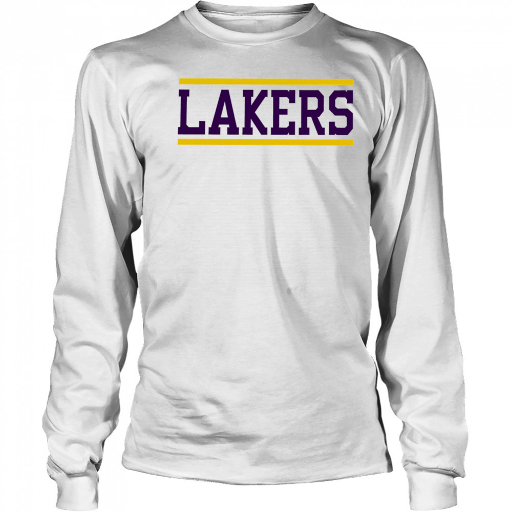Lakers horizontal lines shirt Long Sleeved