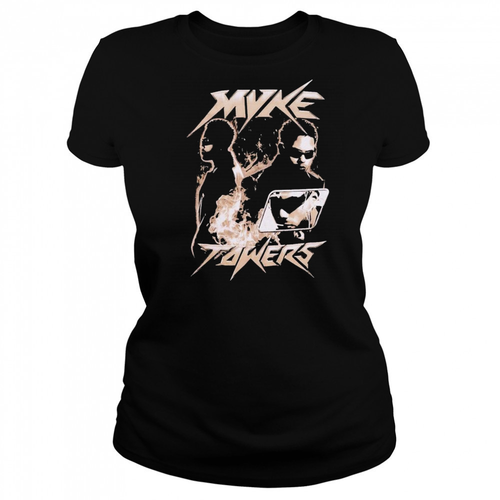 Myke Towers Fire Collage T-Shirt Women's T-shirt