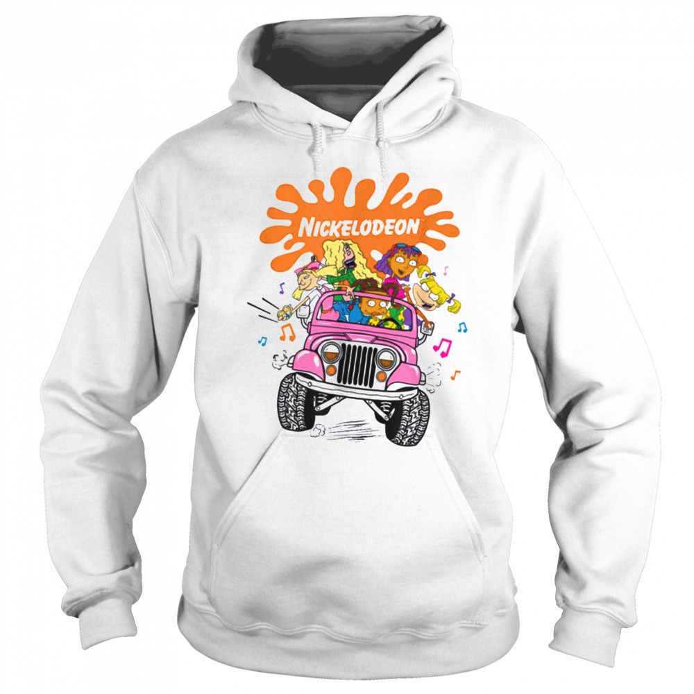 Nickelodeon Girls Jeep Ride Fun 90s Cartoon Vibes T Shirt Hoodie