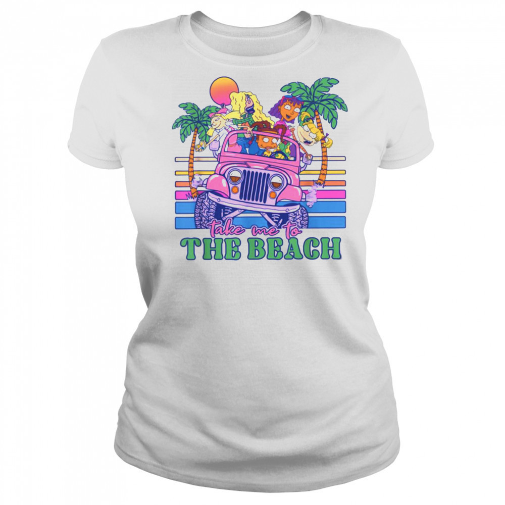 Nickelodeon Take Me To The Beach Jeep Tropical Sunset T Shirt Women's T-shirt