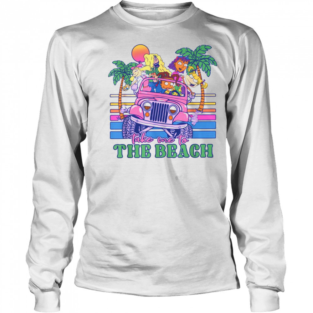Nickelodeon Take Me To The Beach Jeep Tropical Sunset T Shirt Long Sleeved