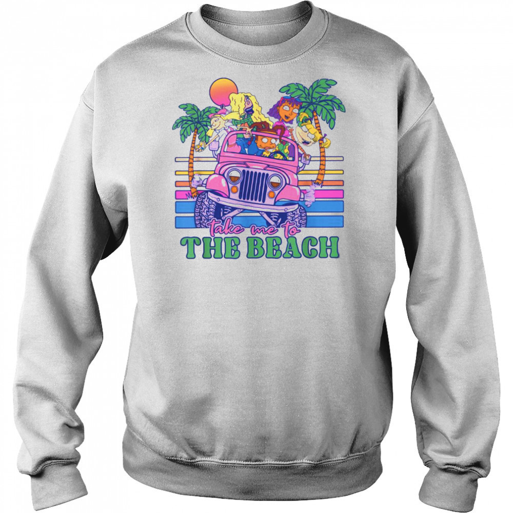 Nickelodeon Take Me To The Beach Jeep Tropical Sunset T Shirt Sweatshirt