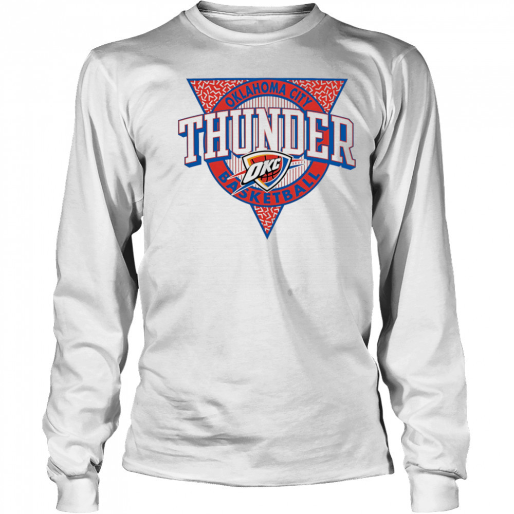 Oklahoma City Thunder style logo shirt Long Sleeved