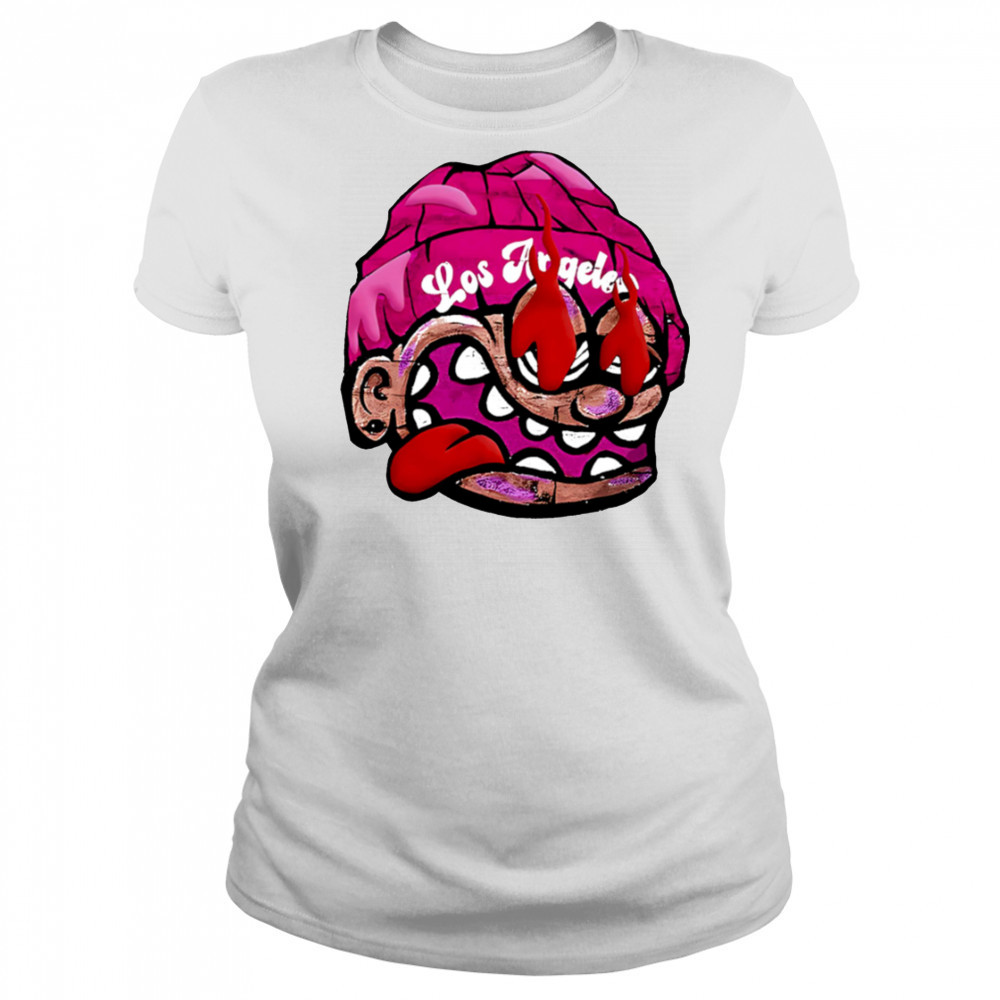 Quirky Cartoon Big Face Los Angeles shirt Women's T-shirt