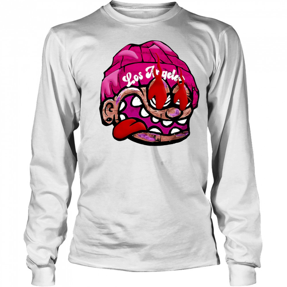 Quirky Cartoon Big Face Los Angeles shirt Long Sleeved
