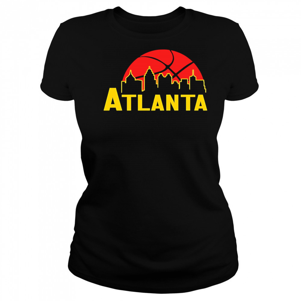 Atlanta Hawks Cityscape Skyline style 2025 shirt Women's T-shirt