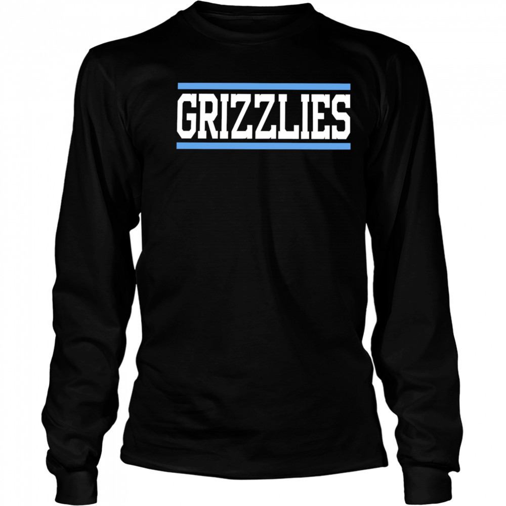 Grizzlies horizontal lines shirt Long Sleeved