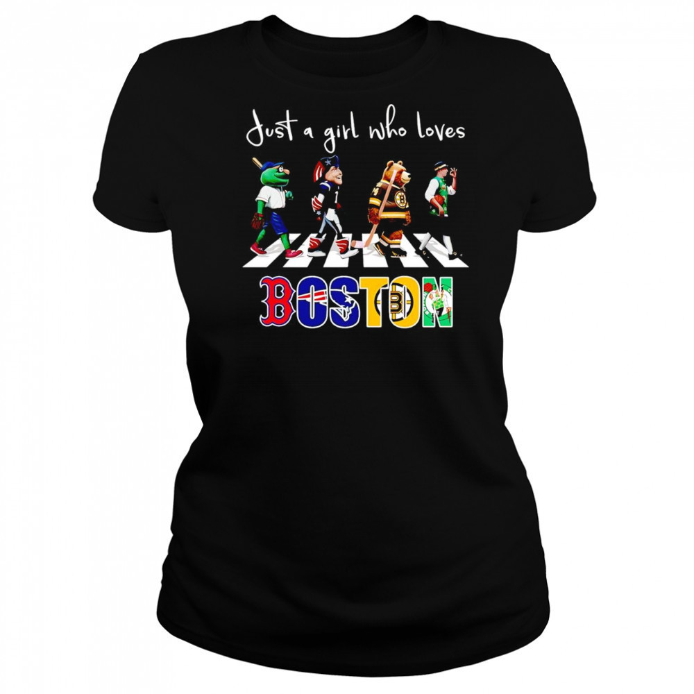 Just a girl who loves Boston sports mascot shirt Women's T-shirt