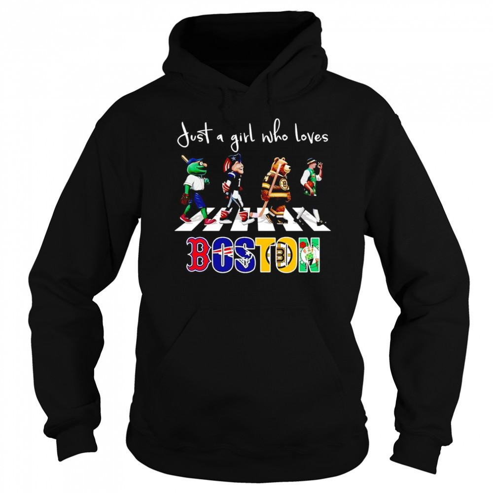Just a girl who loves Boston sports mascot shirt Hoodie