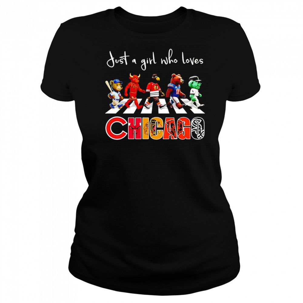 Just a girl who loves Chicago sports mascot shirt Women's T-shirt