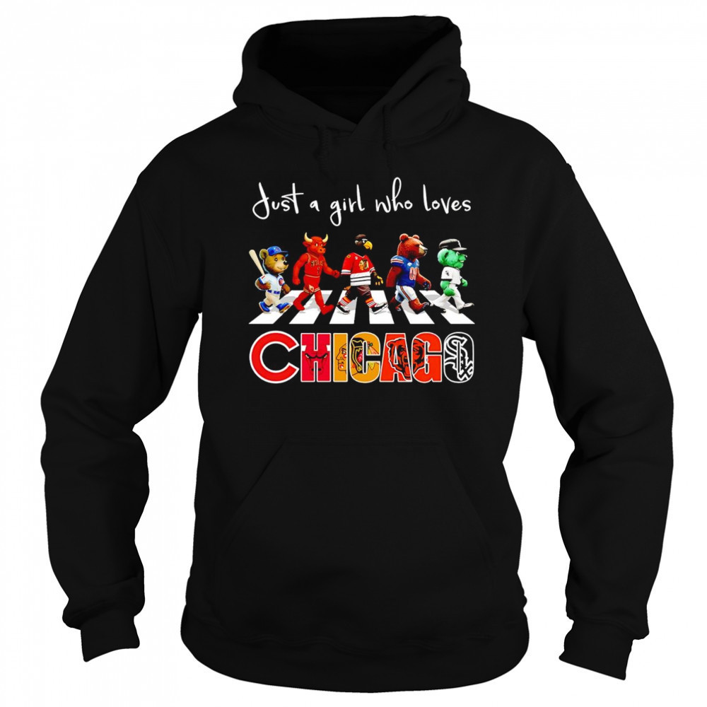 Just a girl who loves Chicago sports mascot shirt Hoodie